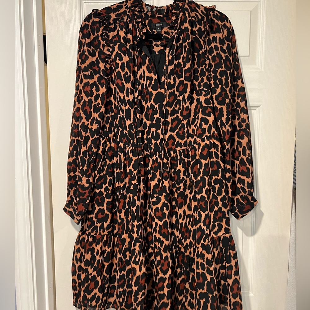 J Crew leopard dress size medium! Never worn!